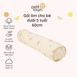 Gối ôm cho bé vải xô muslin, vải tencel Petit Town