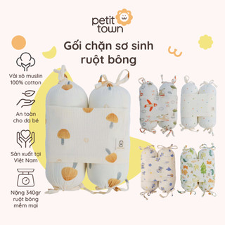 Gối chặn em bé ruột bông vải xô muslin Petit Town