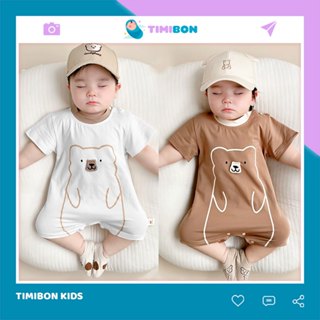 [Thun Lạnh] Body Đùi In Hình Gấu Phong Cách Hàn Quốc, Bộ Liền Thân Cộc Tay Cho Bé Trai Bé Gái, Bodysuit Sơ Sinh [BDC31]