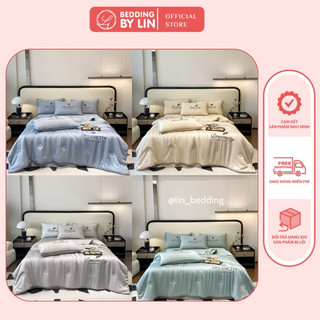 Bộ ga gối phi lụa 4 món đủ kích thước - set chăn ga gối hoạ tiết lụa cao cấp nhập khẩu - bộ ga trải giường phi lụa