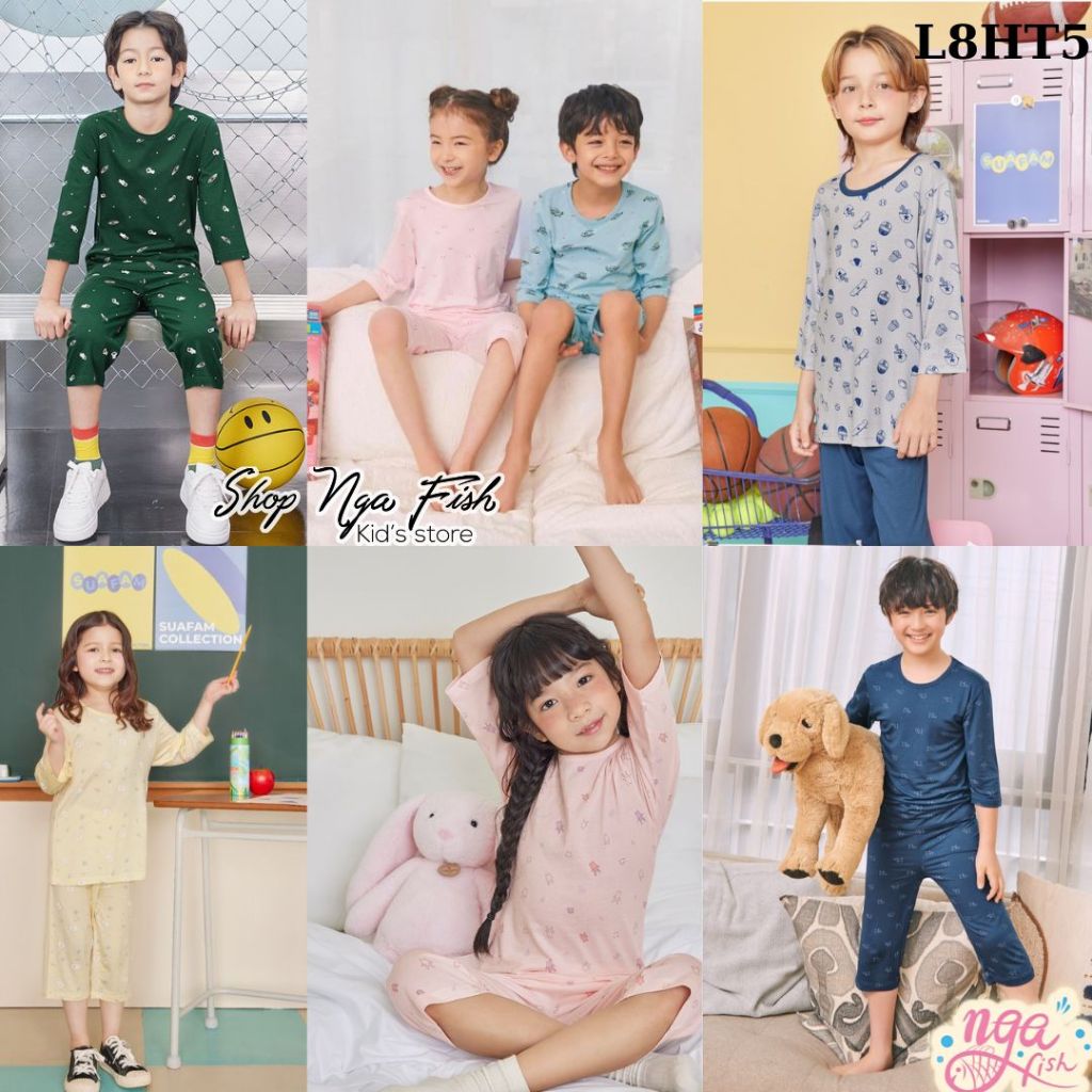 Bộ lửng Suafam họa tiết nhỏ , kem cho BÉ Nga Fish L8HT5- L8KV5 - L8DH5