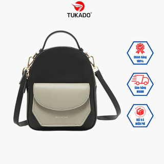 Balo Nữ Mini Thời Trang MICOCAH Đi Học Đi Chơi Phối Màu Vintage Da Cao Cấp Siêu Đẹp MC43 - Tukado