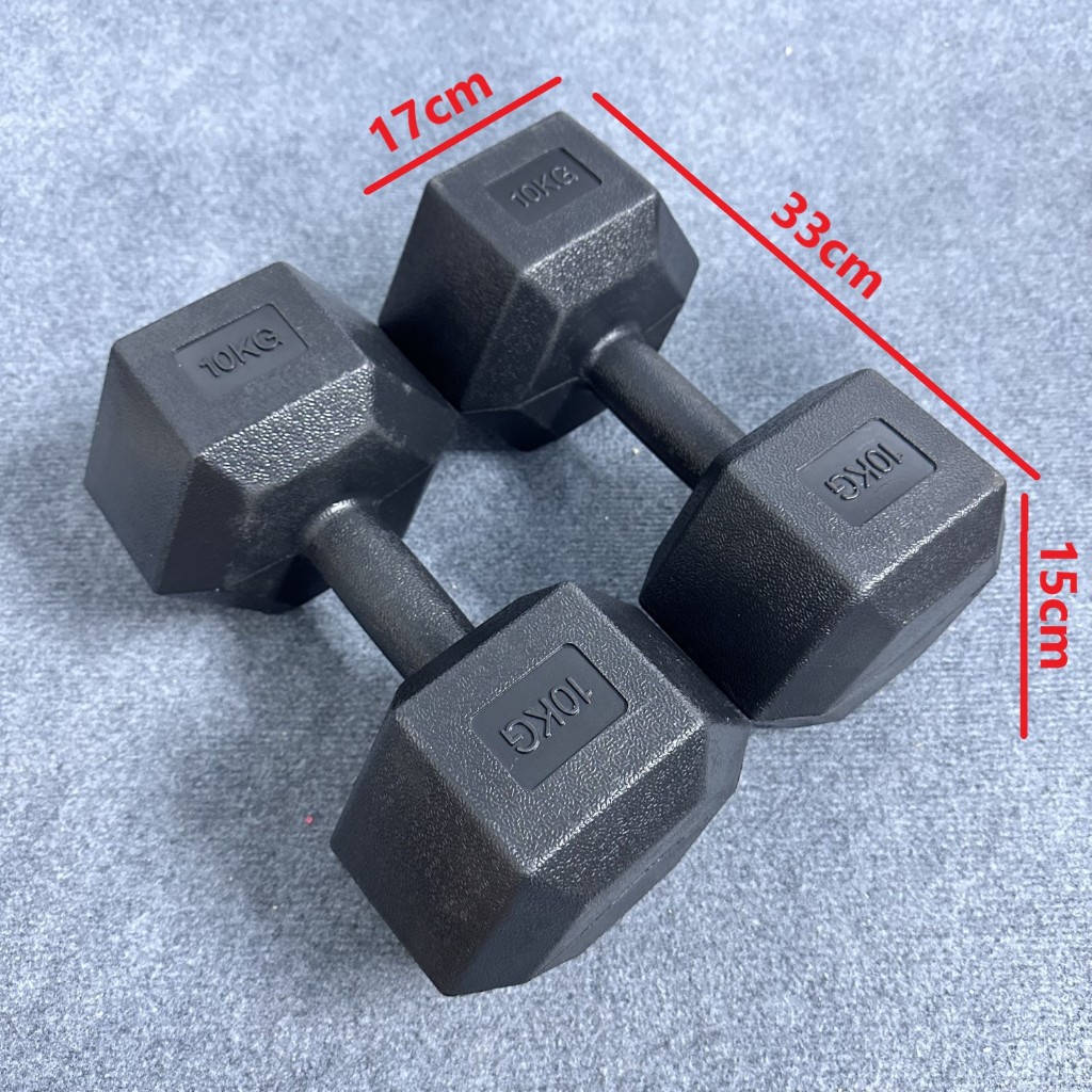 Tạ Tay Bê Tông Bọc Nhựa, Tạ Tay Đơn Loại 2.5kg - 5KG - 7.5kg - 10kg* 2 Quả ( 1 Cặp)