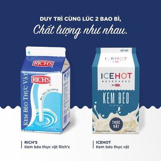 [HỎA TỐC] KEM BÉO THỰC VẬT, RICH LÙN