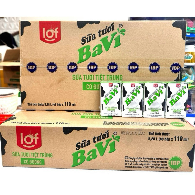 Thùng sữa ba vì 110 mlx48 hộp