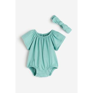 Romper kèm băng đôn hm h&m cho bé size 12-24m