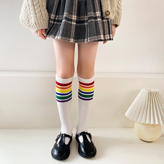 Tất cao cổ dài đến gối cho bé nhiều màu sắc cầu vồng