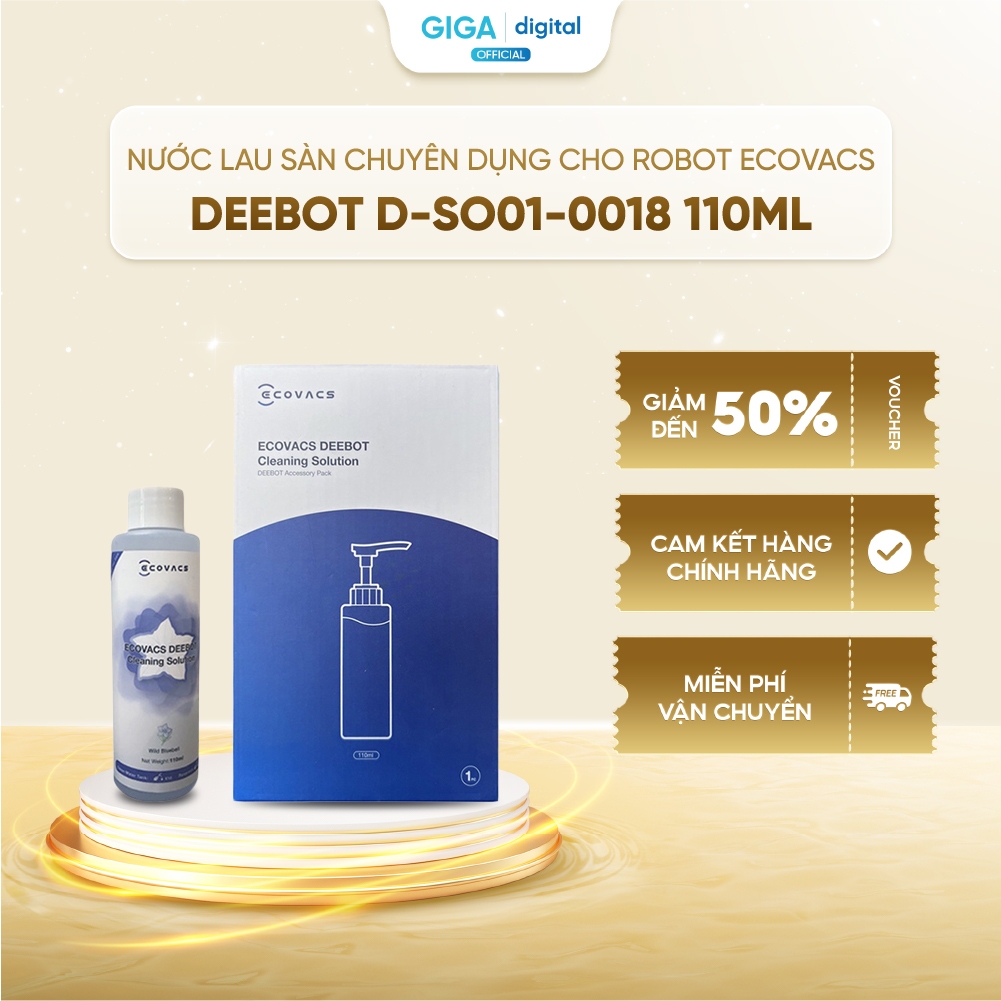 Nước lau sàn chuyên dụng cho Robot Ecovacs Deebot D-SO01-0018 110ml - Làm sạch vết bẩn