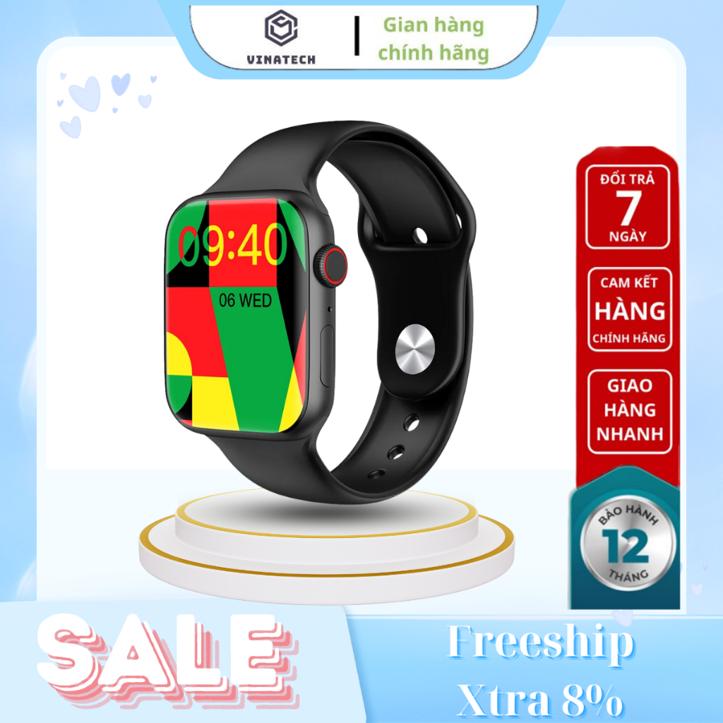 Đồng Hồ Thông Minh WATCH 9 PRO 5in1 Smartwatch Nghe Gọi Mess - Zl, Nghe Nhạc, Chơi Game, Báo Thức, Chống Nước