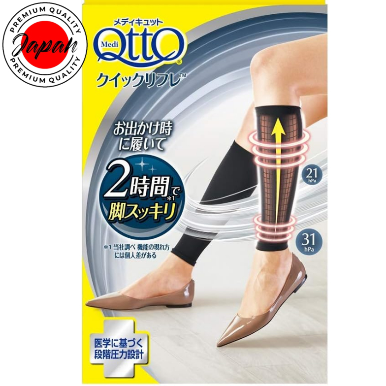 Dr Scholl Medi Qtto Quick Refle Short [Free Size] Black For day time use Compression socks Open Toe 