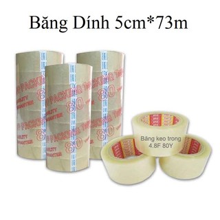 Băng dính đóng hàng 60Ya / Băng keo trong đóng hàng siêu dính, lõi mỏng nhẹ