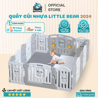 [Rẻ nhất + Tặng thảm] Bộ quây cũi nhựa Little Bear Tặng THẢM + BÓNG, bộ quây cũi nhựa cho bé an toàn