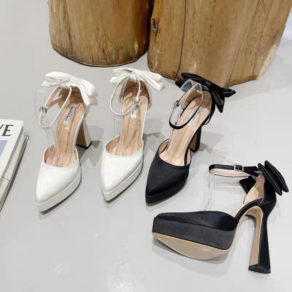 GIÀY CAO GÓT GSC137 CAO 11CM CÓ 2 MÀU ĐEN,TRẮNG PHÙ HỢP ĐI TIỆC SANG TRỌNG THANH LỊCH | BigBuy360 - bigbuy360.vn