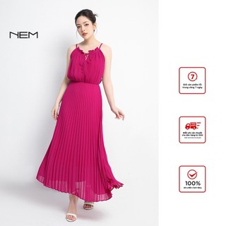  Đầm maxi dập li thiết kế cao cấp NEM Fashion 17632 giá tốt