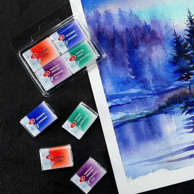 [DA ĐEN] Màu Nước White Nights Bộ 4 Màu