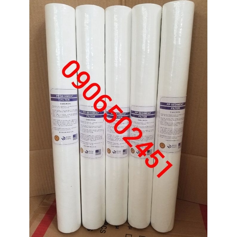 (ẢNH THẬT) BỘ 5 Lõi lọc nước số 1 PPF 20 CHUẨN dùng cho máy lọc nước và bộ lọc thô 20inch HÀNG USA