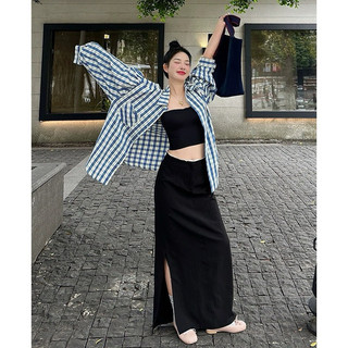 SET CHÂN VÁY LINEN + SƠ MI OVERSIZE