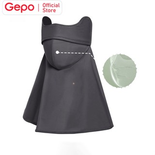 Khẩu trang vải kín cổ GEPO chống nắng chống tia UV UPF50+ chất liệu lụa băng mềm mịn thoáng mát