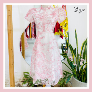Đầm hồng kiếng bèo ngực