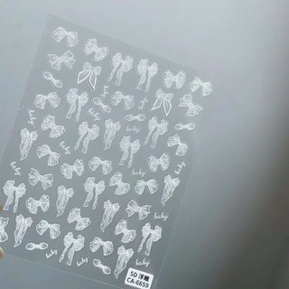 Sticker lụa 5d nơ dán móng mẫu mới