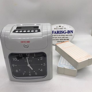 Máy chấm công thẻ giấy okyo a08 - tặng 200 thẻ