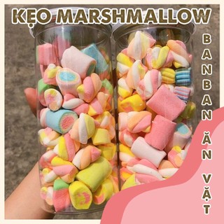 Kẹo bông gòn marshmallow, kẹo xốp bông sữa mix vị , kẹo marshmallow ngọt ngào
