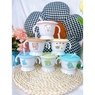 Cốc tập uống 3 giai đoạn Kichi và cốc 3 giai đoạn Lion Baby