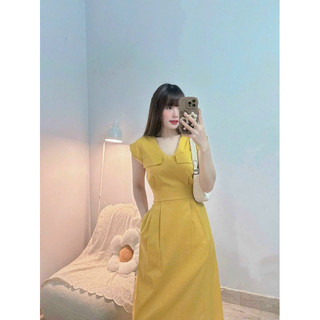 ĐẦM VÀNG XÒE GIẢ TÚI( HÌNH MẪU CHỤP THẬT)