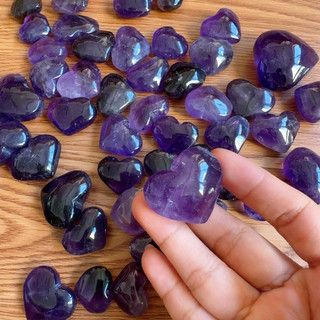 Tim đá thạch anh tím Mini (Amethyst), Đá năng lượng, healing