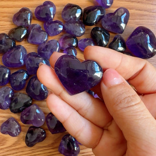 Tim đá thạch anh tím Mini (Amethyst), Đá năng lượng, healing