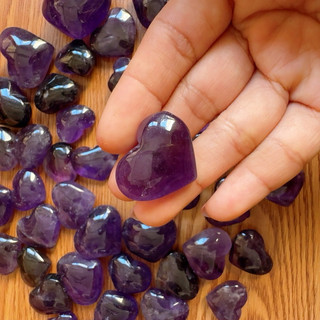 Tim đá thạch anh tím Mini (Amethyst), Đá năng lượng, healing