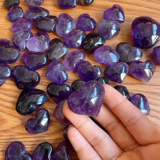 Tim đá thạch anh tím Mini (Amethyst), Đá năng lượng, healing