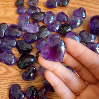 Tim đá thạch anh tím Mini (Amethyst), Đá năng lượng, healing