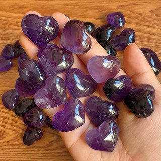 Tim đá thạch anh tím Mini (Amethyst), Đá năng lượng, healing