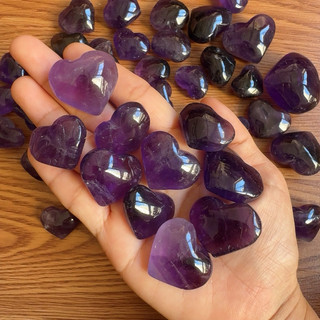 Tim đá thạch anh tím Mini (Amethyst), Đá năng lượng, healing