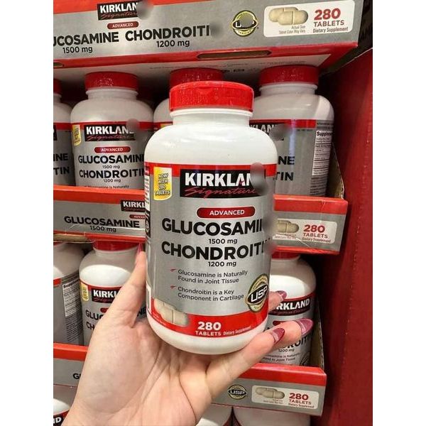 Glucosamine chondroitin Kirkland Signature giảm đau nhức xương khớp hộp 280 viên