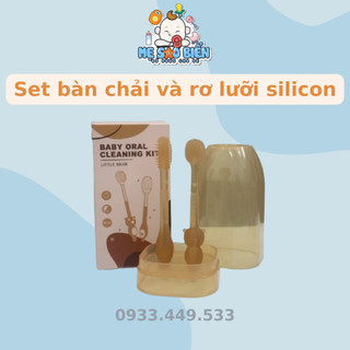 Set bàn chải và rơ lưỡi silicon cho bé