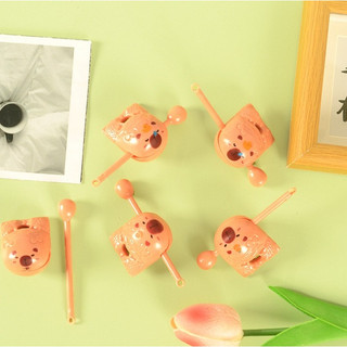 Đồ chơi gõ mõ mini capybara Shiba gấu trúc