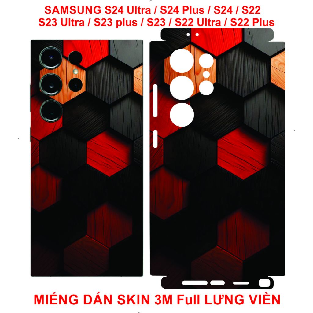 Miếng dán Skin Full lưng viền SAMSUNG S24 Ultra / S24 plus/ S23 Ultra / S22 / S23 plus/ S22 plus, S2