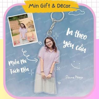 Móc khóa cắt viền theo yêu cầu - Móc khóa in hình theo yêu cầu - In ảnh theo yêu cầu