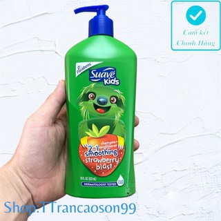 Sữa Tắm Suave Kids 532ml Gội Xả Cho Trẻ Em hương hoa quả không cay mắt-Mỹ