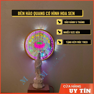 Đèn hào quang cơ hình hoa sen , hào quang Tượng Phật treo tường
