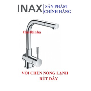 Vòi Rửa Bát Nóng Lạnh,Vòi rửa chén rút dây cao cấp INAX SFV-1013SX, hàng chính hãng bảo hành 2 năm
