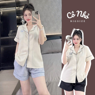 Set Bộ Đồ Nữ Pijama Form Rộng Họa Tiết Thêu 50-95kg (Có Bigsize)Cô Nhỏ Cao Cấp Kiểu Dáng Dễ ThươngVải Xốp Mềm Mát SET825