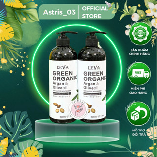 Dầu Gội Dầu Xả LEVA GREEN ORGANIC phục hồi kiềm dầu sạch gàu, mềm mượt hương thơm nước hoa