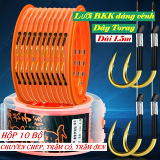 Thẻo câu đài, thẻo buộc sẵn chuyên trắm, chép dài 1.5m lưỡi bkk dây toray. dc8