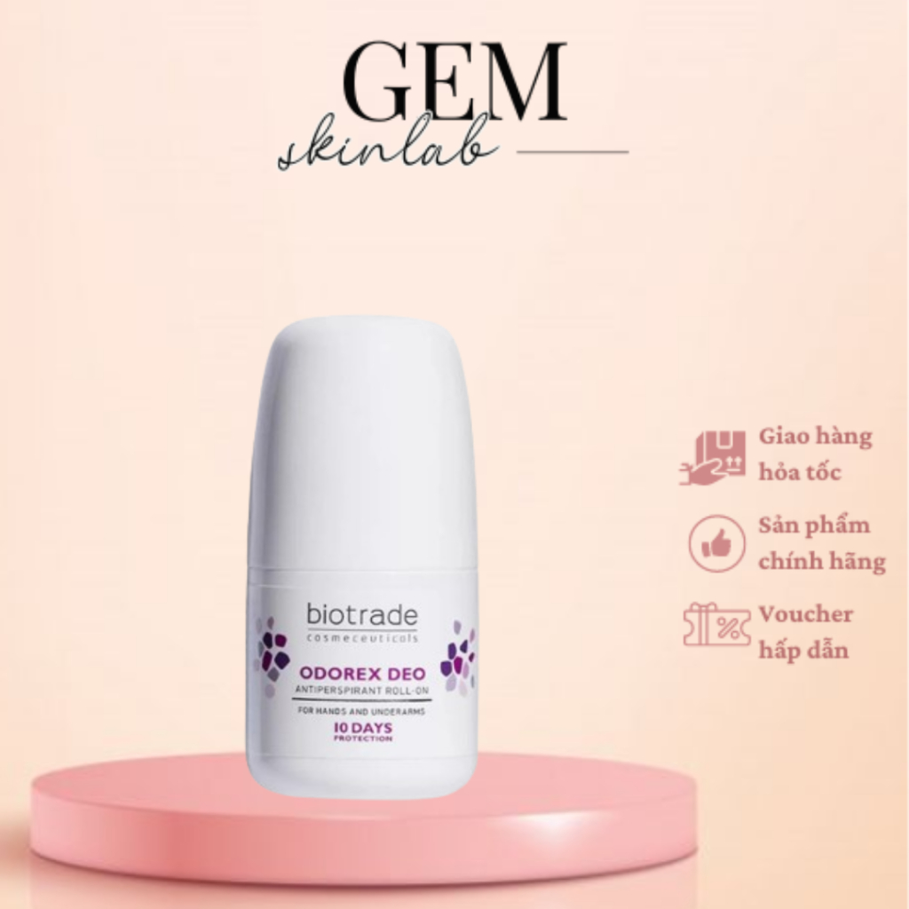 BIOTRADE ODOREX DEO ROLL ON LĂN KHỬ MÙI, CHỐNG ĐỔ MỒ HÔI 40ML