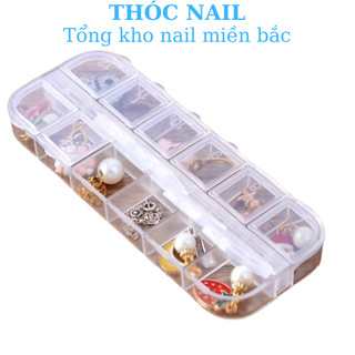 Khay 12 ô vát"đựng charm đá phụ kiện nail mi"