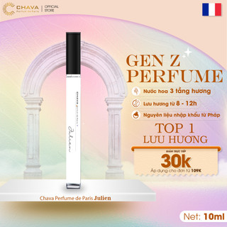 Nước Hoa Nữ, Nước hoa CHAVA JULIEN Dòng GEN Z, Hương Thơm Nhẹ nhàng - Tươi Trẻ, Tiêu Chuẩn Pháp, Dung Tích 10ml
