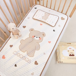 Bộ Chiếu Điều Hoà Kèm Gối Tencel MONONA Cao Cấp, Thảm Trải Nôi Cũi, Thảm Nằm Thoáng Mát Cho Bé KT 60x120cm (Mới)
